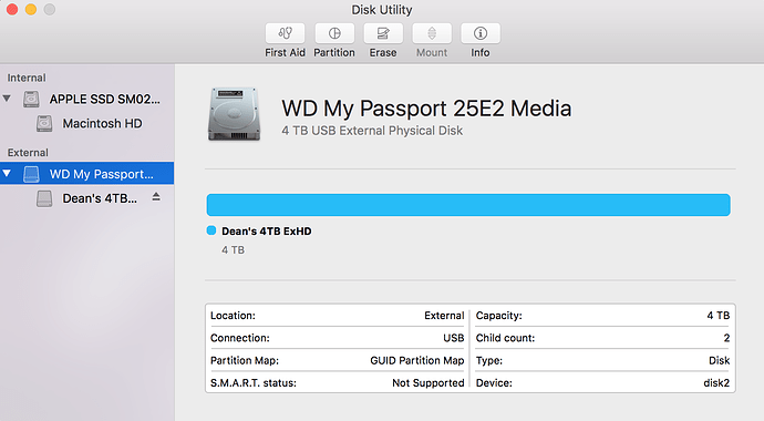 wd my passport tried to erase to reformat for mac, now not recognised